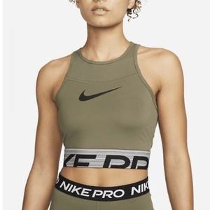 Nike Pro Dri-Fit Lycra Top Olive Green